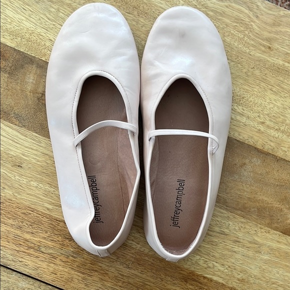 Jeffrey Campbell Shoes - Jeffrey Campbell light pink “Dancerina” Flats with Elastic Strap